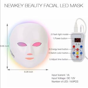 Newkey LED skin care beauty face mask, 7 colors